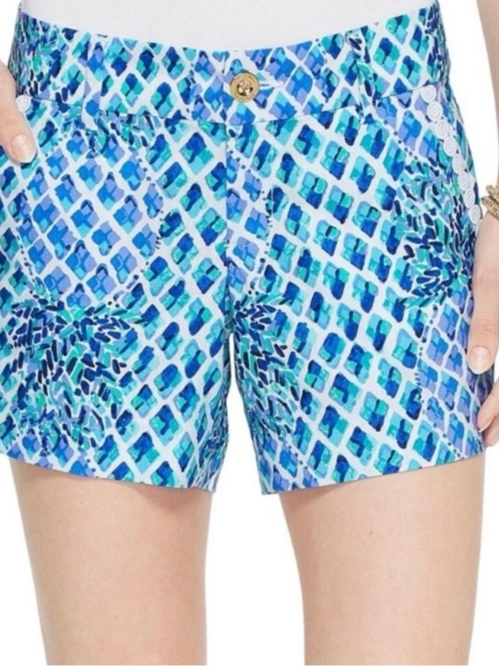 Lilly Pulitzer Sz 6 The Callahan Blue Shorts 5 inch inseam